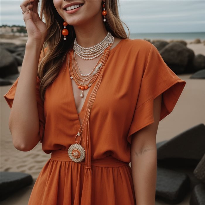 Accessoires Parfaits pour une Robe Orange Élégante