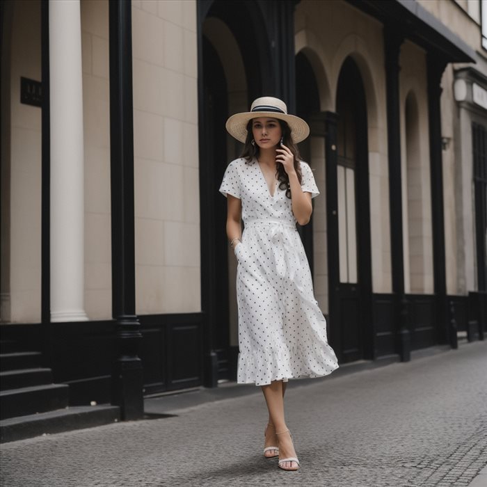 Accessoires Parfaits pour Une Robe Noire à Pois Blanc